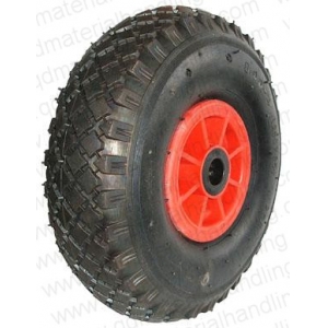 10pcsx  10" HAND TROLLEY WHEEL TYRE WITH PLASTIC RIM 19MM BORE PUMP UP 3.00-4 
