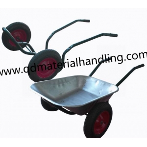 Dual Wheel Steel Wheelbarrow WB6406|Russia wheelbarrow|Two wheel wheelbarrow
