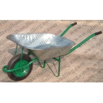 Popular Russian Market Wheelbarrow with Galvnized Tray