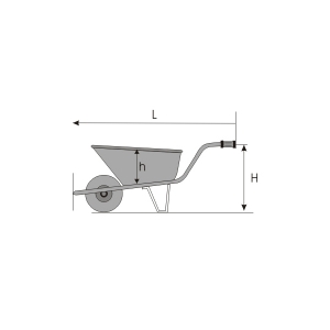 Heavy Duty Australian Wheelbarrow WB8612|Rugged Steel Handle Wheelbarrow WB8612