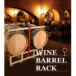 Double bar wine barrel rack