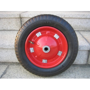 13"x3" wheel barrow solid rubber wheel