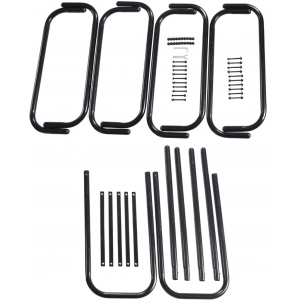 Firewood Log Rack 8ft Storage Rack Log Holder Storage Stand Woodpile Rack Outdoor Indoor Steel Black