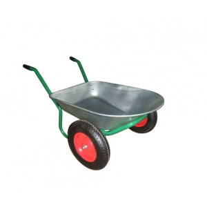 Dual Wheel Steel Wheelbarrow WB6406|Russia wheelbarrow|Two wheel wheelbarrow