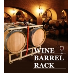 Double bar wine barrel rack